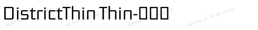 DistrictThin Thin字体转换